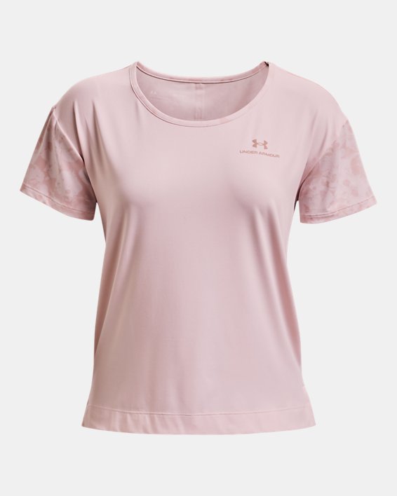 Camiseta de manga corta UA RUSH™ Energy Colorblock para mujer, Pink, pdpMainDesktop image number 5
